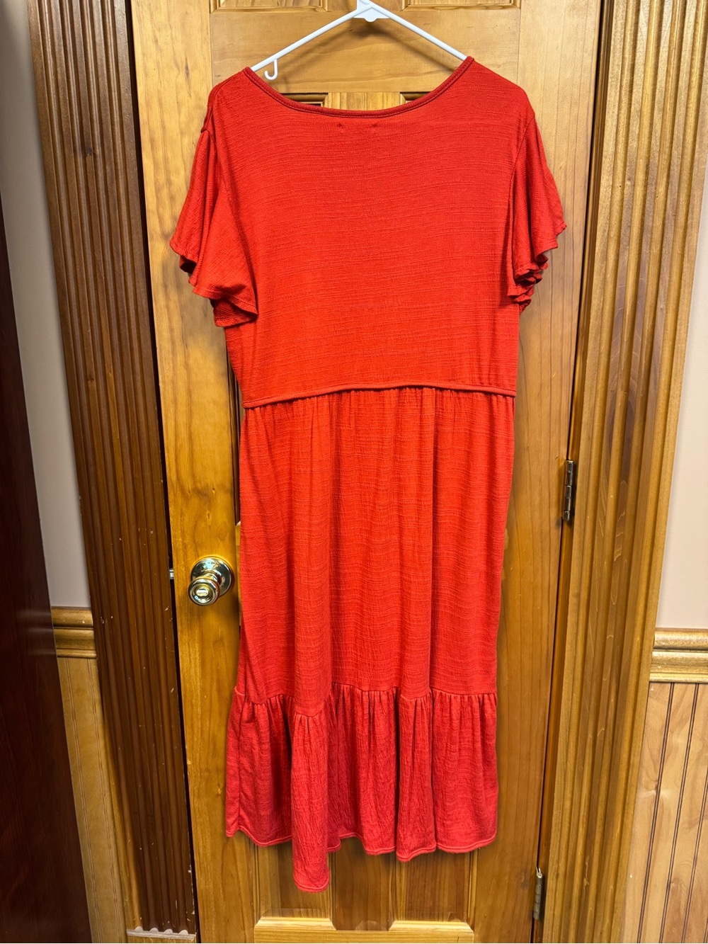 Max Studio Red Tiered Wrap Dress XL NWT - Picture 7 of 7